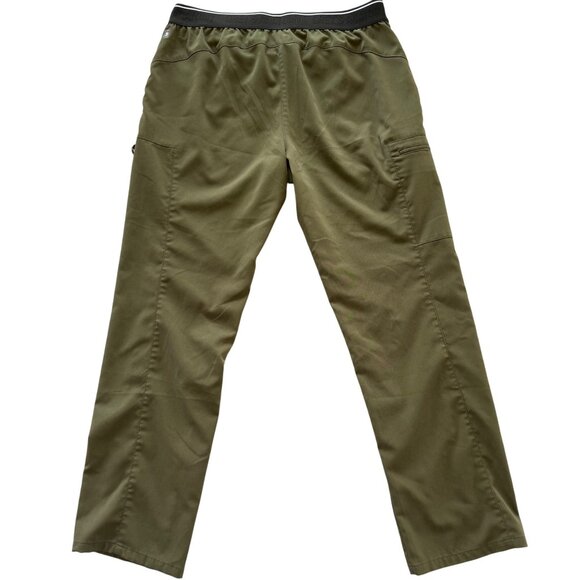 Greys Anatomy By Barco Spandex Stretch Olive Scrub Pants L Adjustable Drawstring - Picture 8 of 9